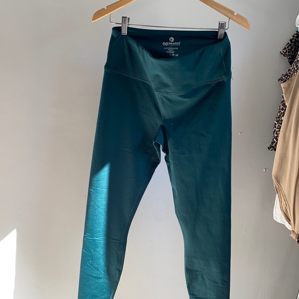 90 Degree Emerald Green Lined Leggings